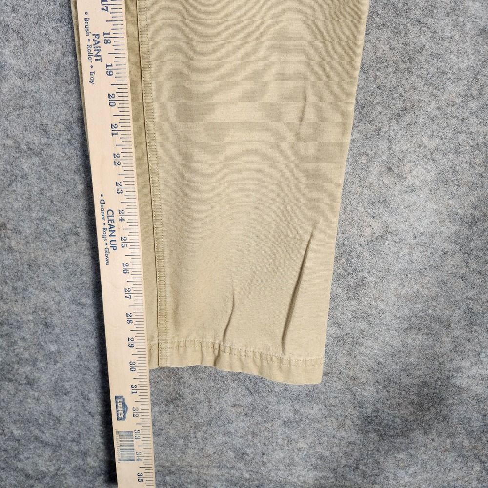 Columbia Mens 34x30 Canvas Utility Pants Tan Khaki Straight Leg Work Trousers - Picture 5 of 16